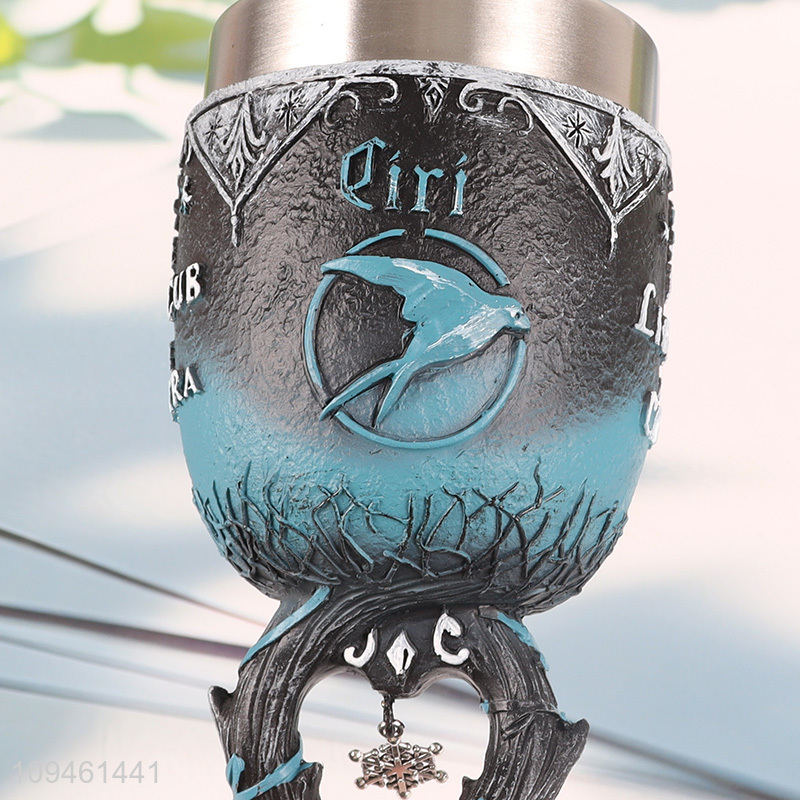 Popular products 200ml resin goblet cup stainless steel cup