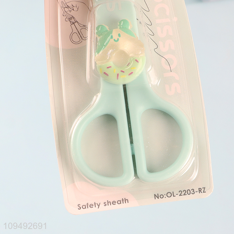 China wholesale cartoon safety paper scissors for students