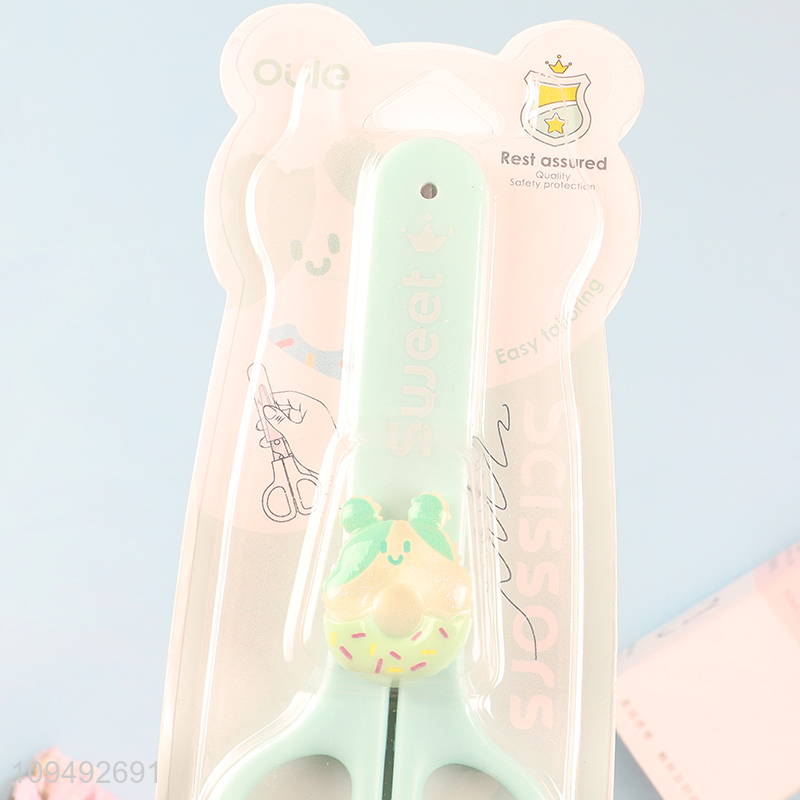 China wholesale cartoon safety paper scissors for students