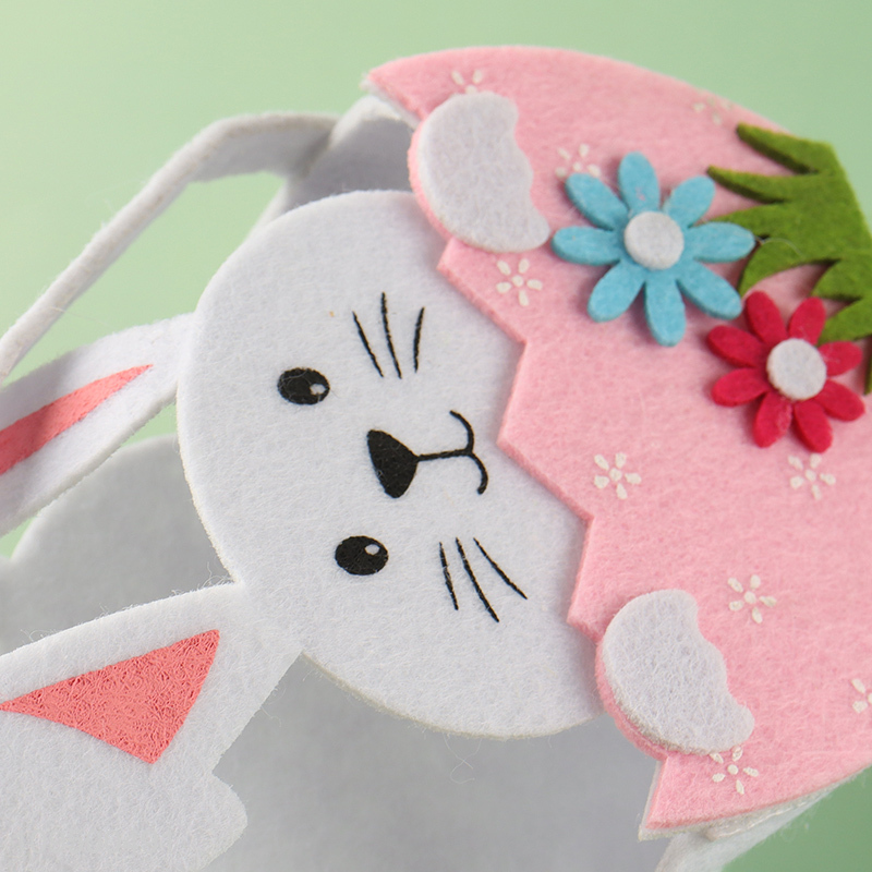 Wholesale Easter rabbit candy basket storage bag
