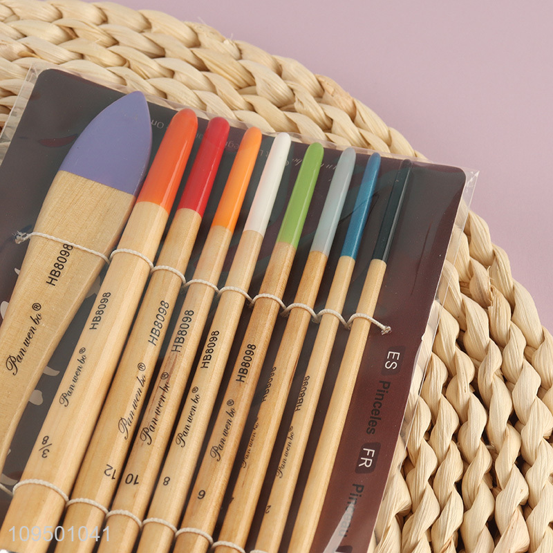 Good sale 9pcs art supplies paint brushes