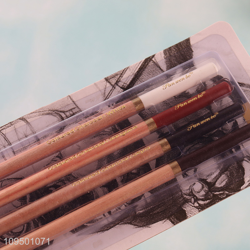 Online wholesale 3pcs colored charcoal pencils