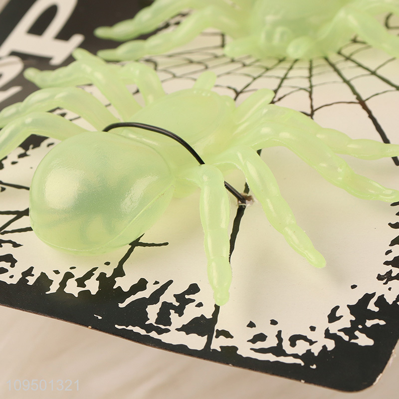 Top products 2pcs luminous spider for Halloween decoration