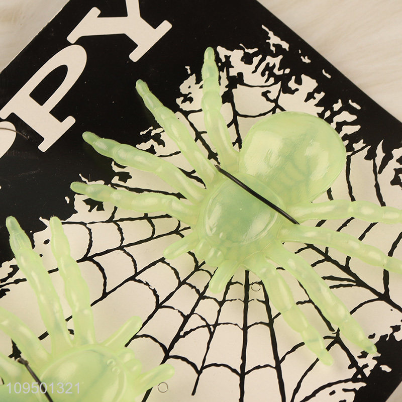 Top products 2pcs luminous spider for Halloween decoration