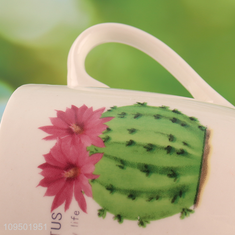 Best selling ceramic cup water cup with handle