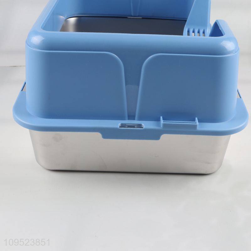 China products leak-proof stainless steel cat litter box