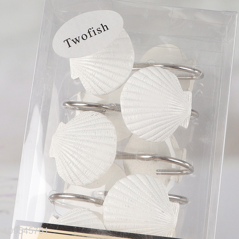 Good price shell shape shower curtain hooks set