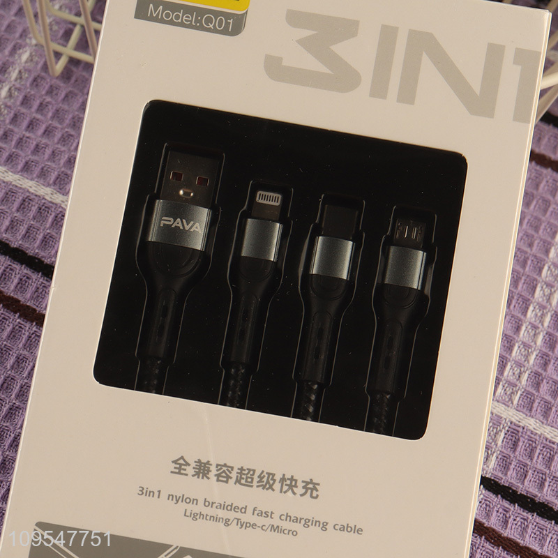New style nylon braided fast charging data cable